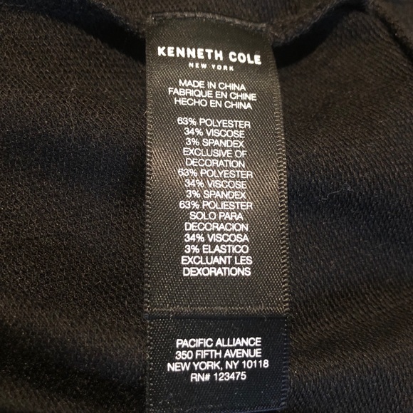 Kenneth Cole Satin Trim Graphic Full Zip Hoodie - Picture 8 of 8